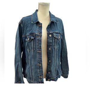 Old Navy Classic Dark Denim Jean Jacket XXL 2X Button Up Top 16 18 20
